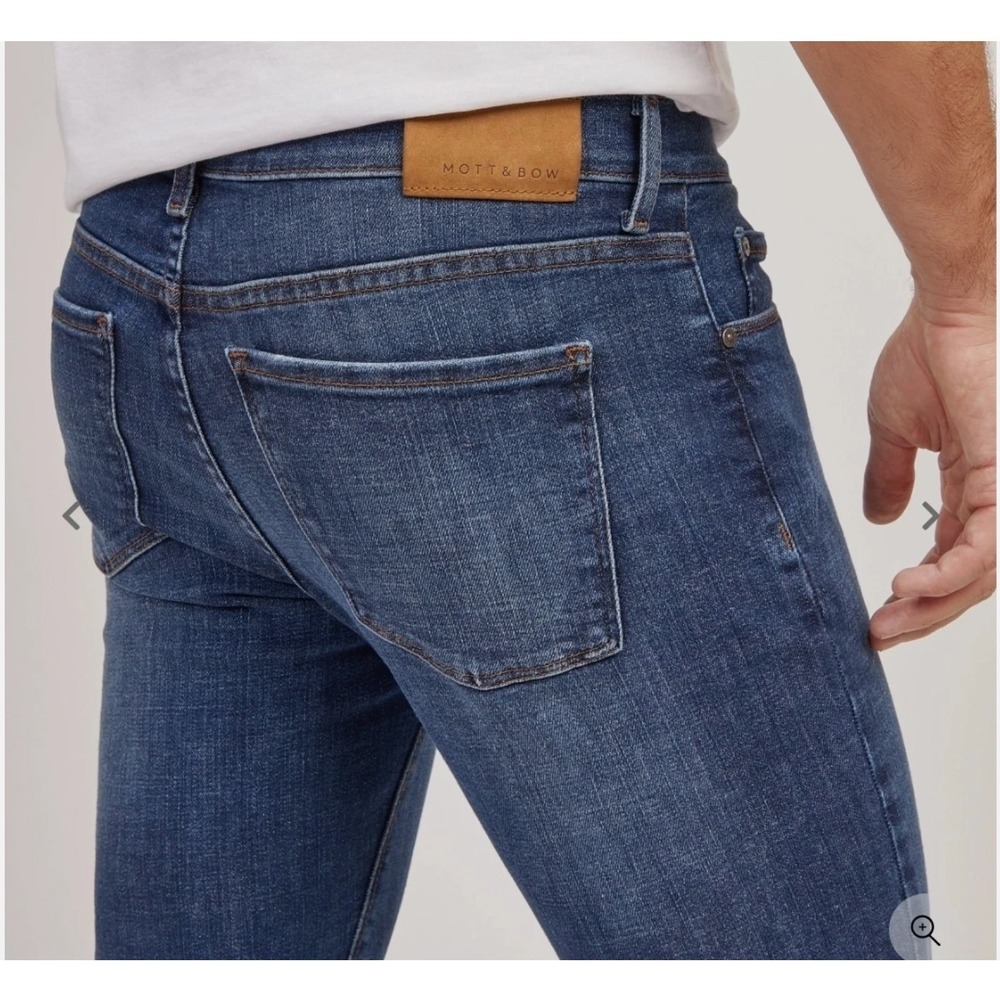 Mott & Bow Jeans Mens Size 38x30 Stretch Slim Fit Denim Preppy 5 pocket casual
